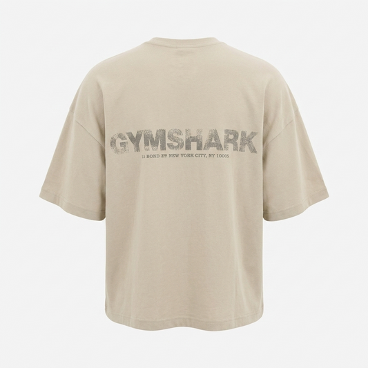 GYMSHARK Accent Boxy T-Shirt Tinted White