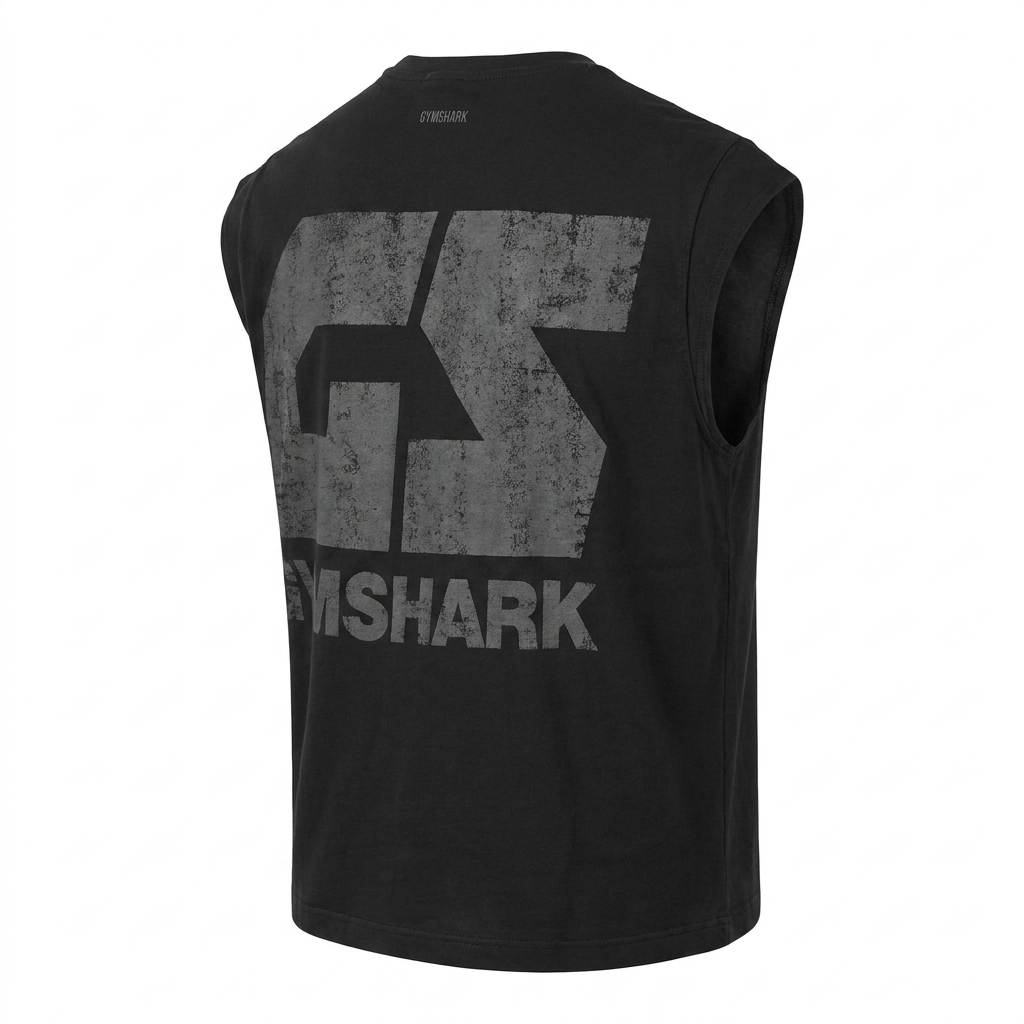 GYMSHARK Accent Capped Sleeve T-Shirt Black