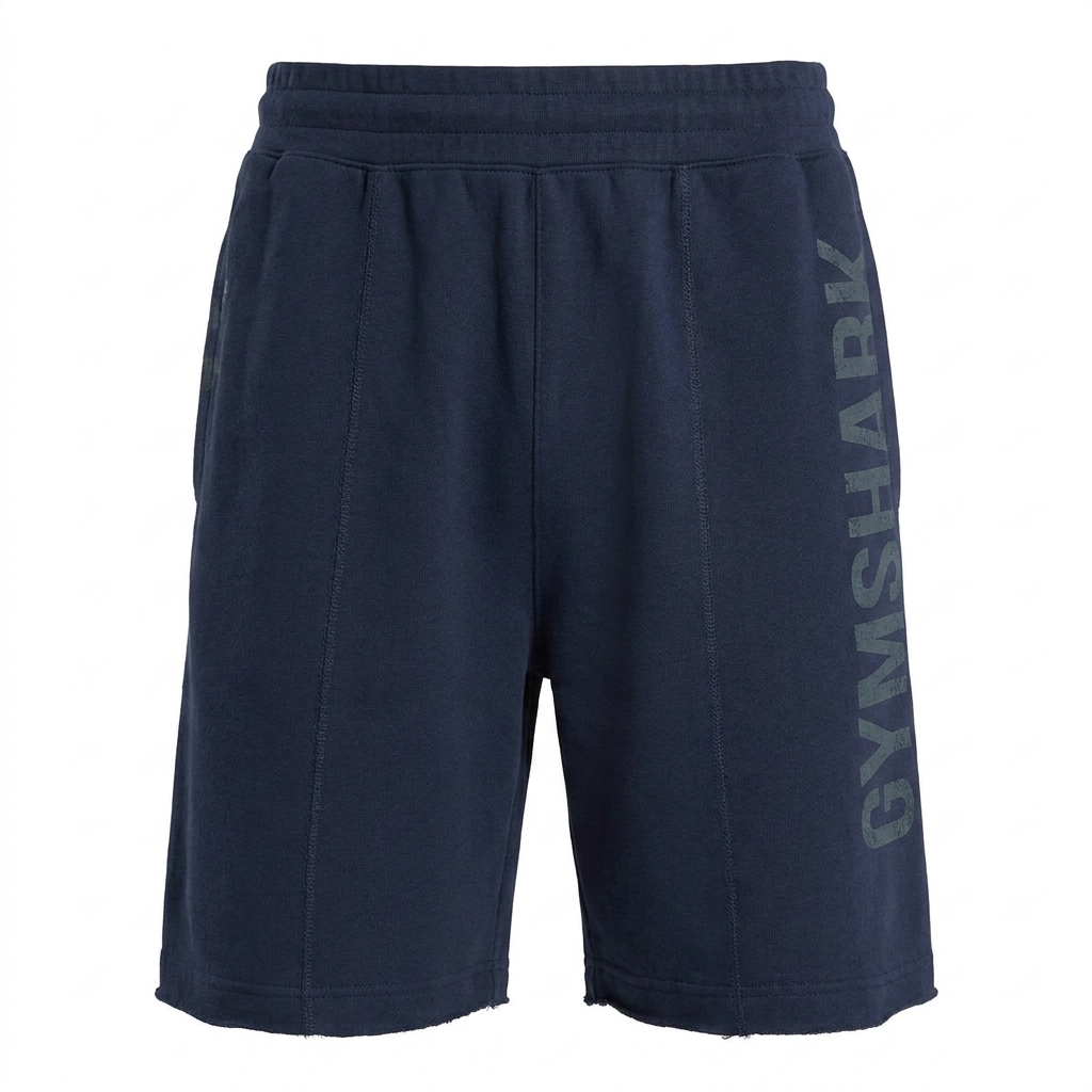 GYMSHARK Accent Graphic Sweat Shorts Heavy Blue