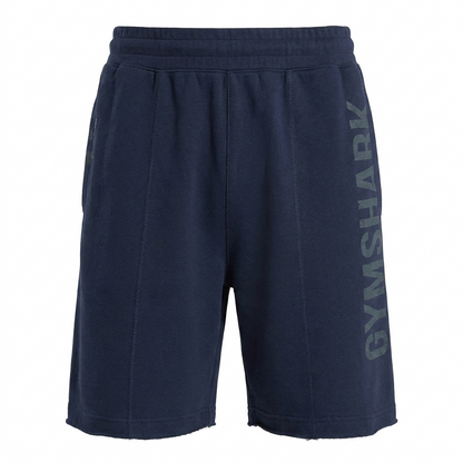 GYMSHARK Accent Graphic Sweat Shorts Heavy Blue