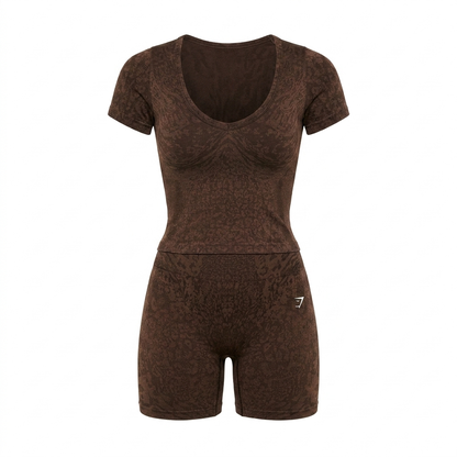 GYMSHARK Adapt Animal X Whitney Short Sleeve Top