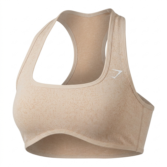Women's Gymshark Adapt Fleck X Whitney Halterneck Sports Bra Coconut White