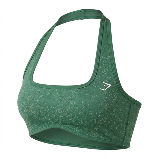Women's Gymshark Adapt Fleck X Whitney Halterneck Sports Bra Lift Green