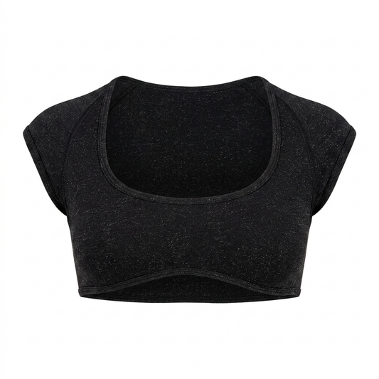 Women's Gymshark Adapt Fleck X Whitney Short Sleeve Crop Top Black