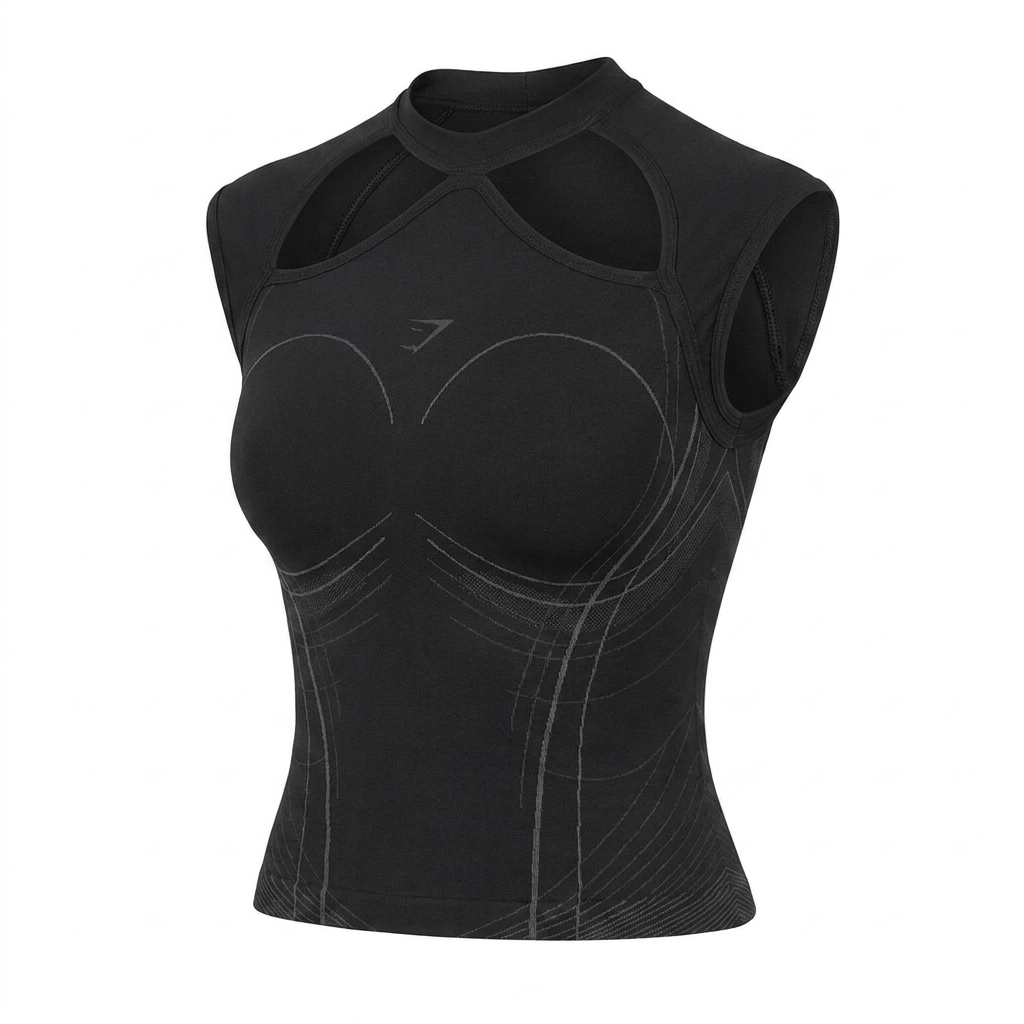 Women's Gymshark Apex Seamless Midi T-Shirt Black