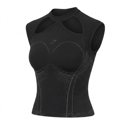 Women's Gymshark Apex Seamless Midi T-Shirt Black