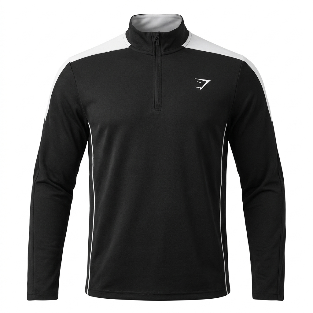 Gymshark Arrival Block 1/4 Zip Black
