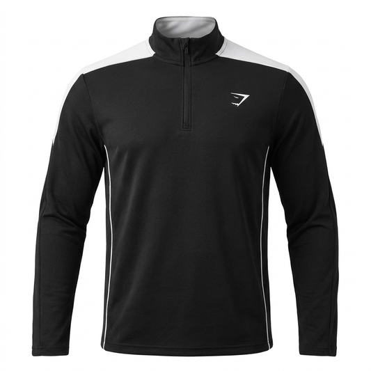 Gymshark Arrival Block 1/4 Zip Black