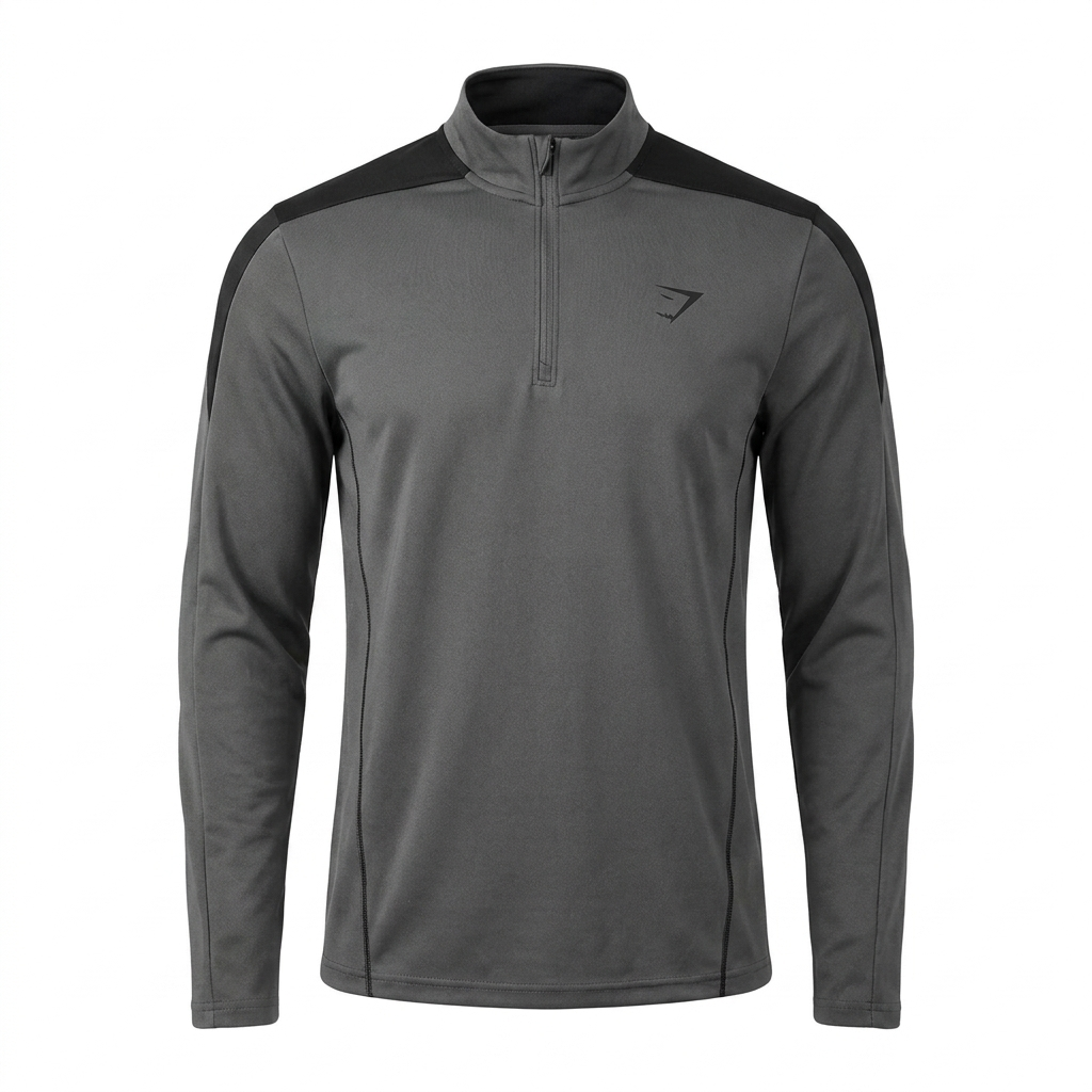 Gymshark Arrival Block 1/4 Zip Dark Grey