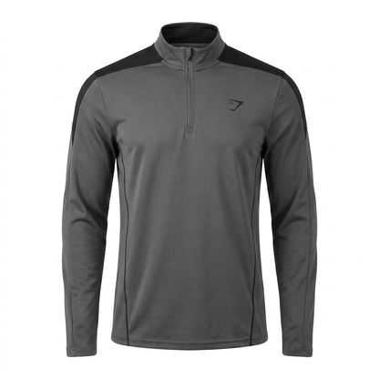 Gymshark Arrival Block 1/4 Zip Dark Grey