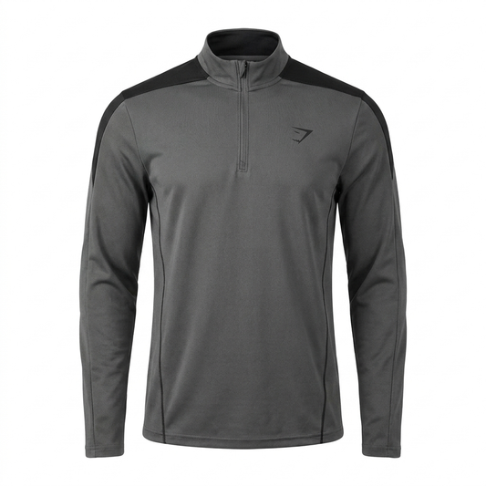 Gymshark Arrival Block 1/4 Zip Dark Grey