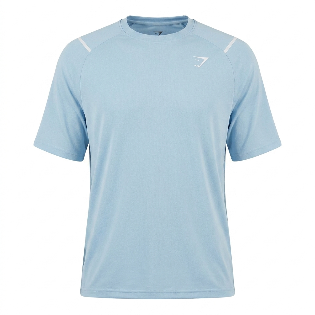 GYMSHARK Arrival Contrast T-Shirt Chilled Blue/Iron Blue