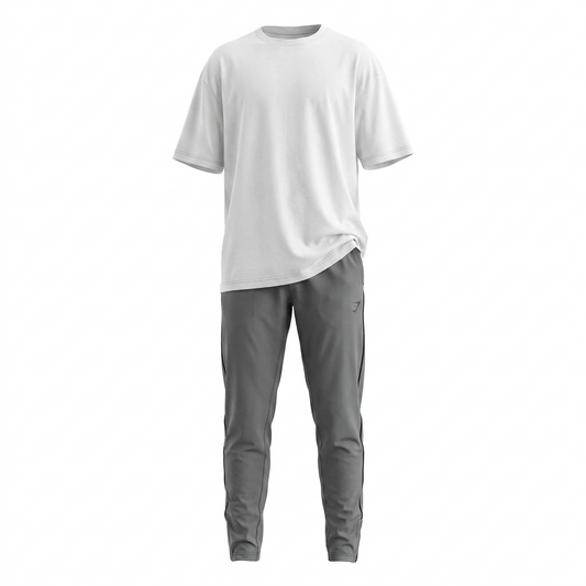 Gymshark Arrival Woven Block Joggers Dark Grey