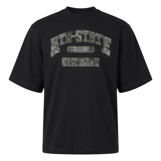 GYMSHARK Ath-State Graphic T-Shirt Black