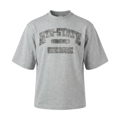 GYMSHARK Ath-State Graphic T-Shirt Light Grey