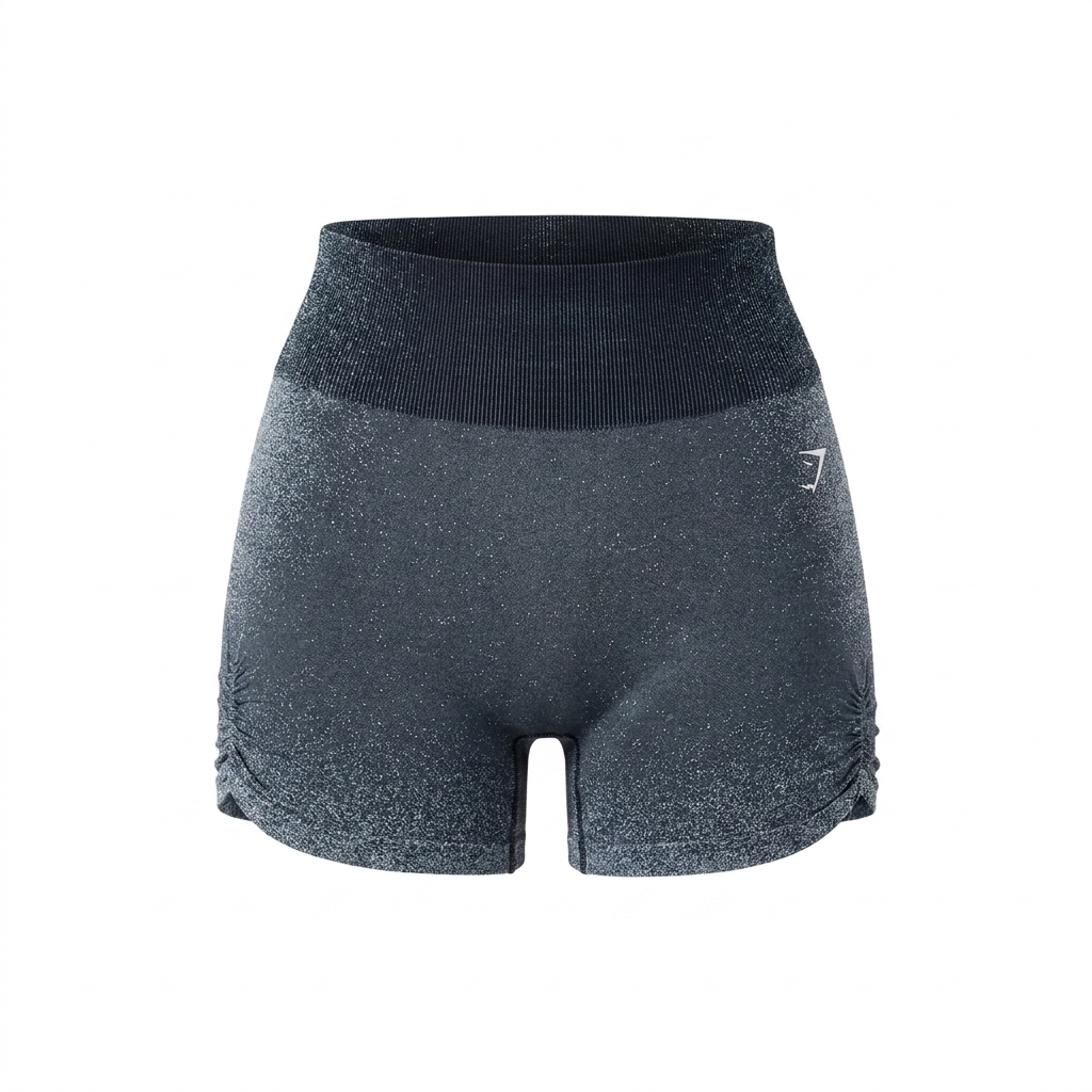 GYMSHARK Blush Seamless Shorts Heavy Blue/Chilled Blue