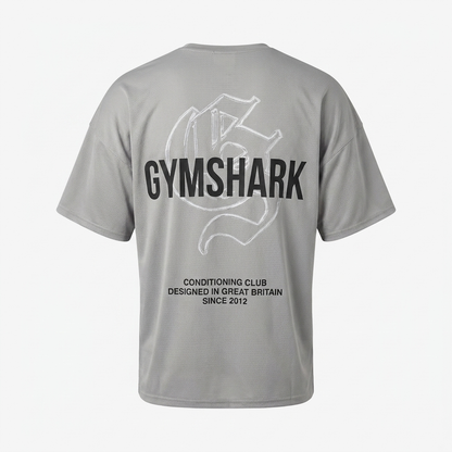 GYMSHARK Chrome Graphic T-Shirt Stratus Grey