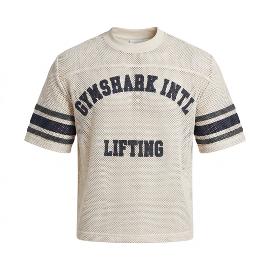 GYMSHARK Collective Mesh Contrast Jersey Tinted White