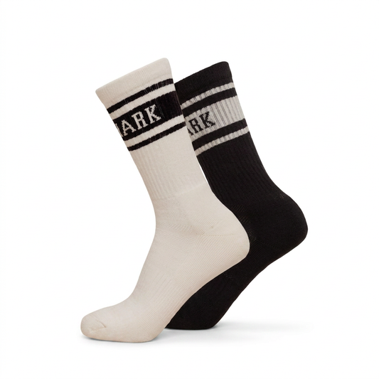 Women's Gymshark Collegiate Crew Sock 2Pk Black
