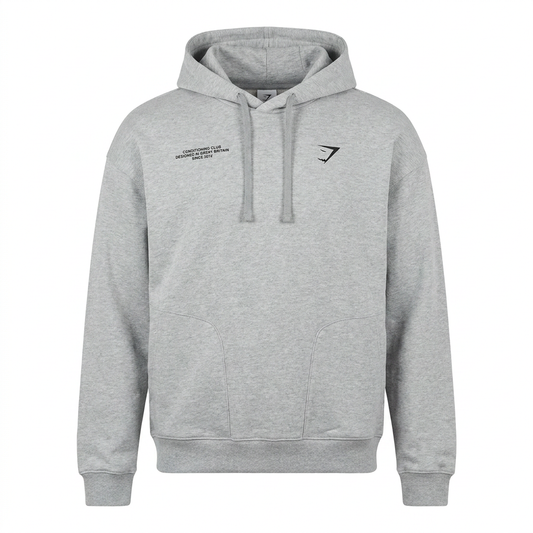 GYMSHARK Conditioning Club Hoodie Light Grey Core Marl