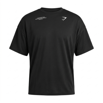 GYMSHARK Conditioning Club Oversized T Shirt Black