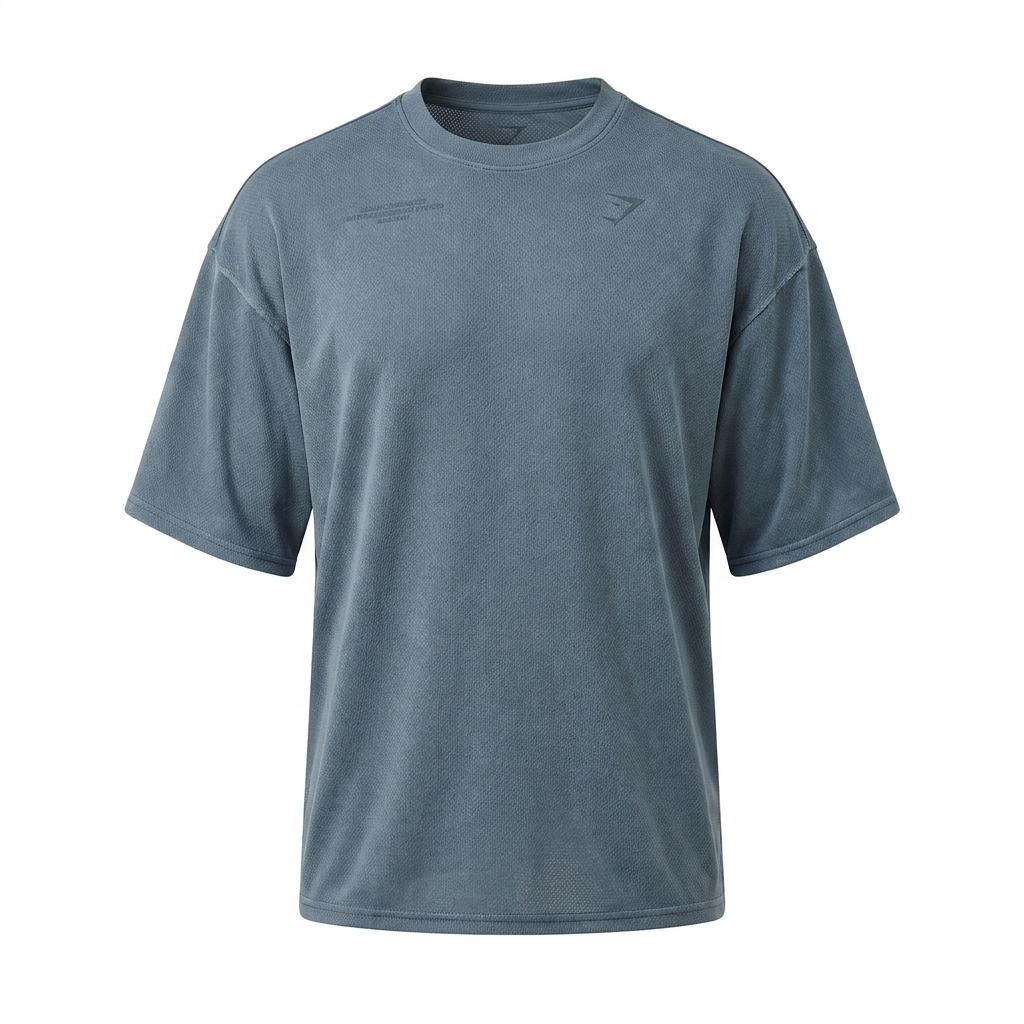 GYMSHARK Conditioning Club Washed T-Shirt Blue