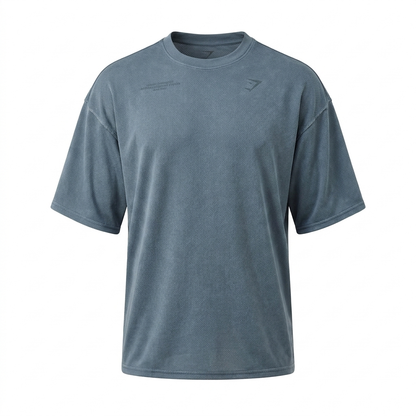 GYMSHARK Conditioning Club Washed T-Shirt Blue