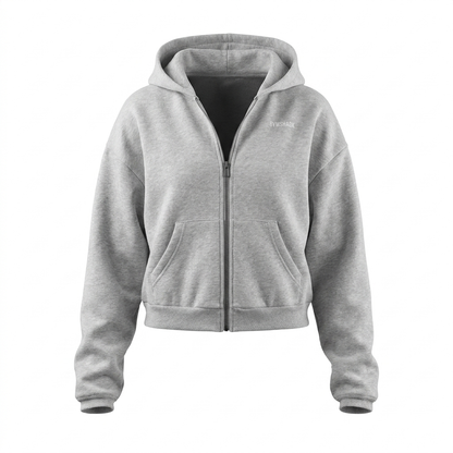GYMSHARK Cosy Luxe Zip Through Hoodie Grey