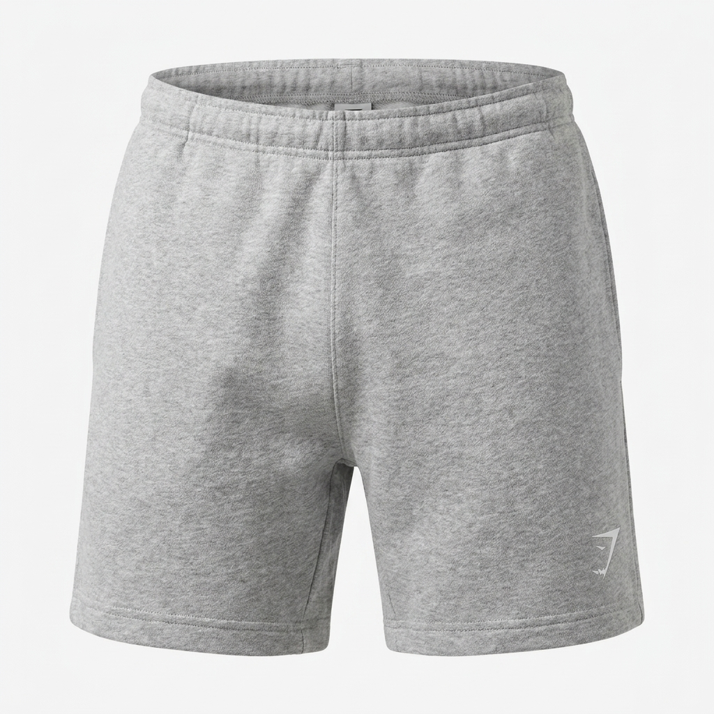 Gymshark Crest 7" Shorts Light Grey Marl
