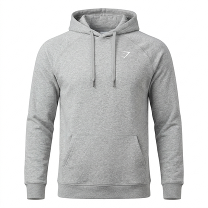 Gymshark Crest Hoodie Light Grey Marl
