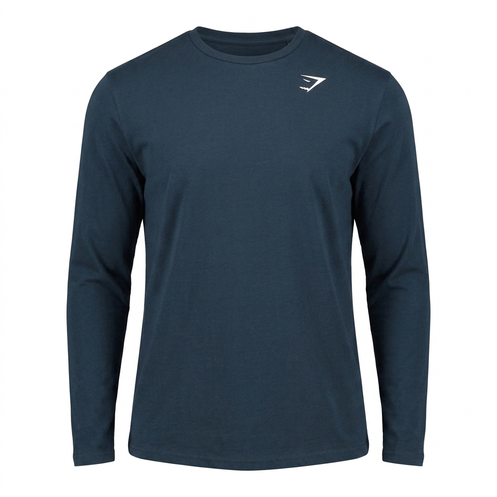 Gymshark Crest Long Sleeve T-Shirt Navy