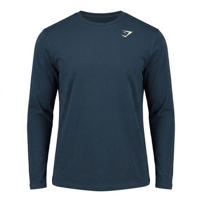 Gymshark Crest Long Sleeve T-Shirt Navy