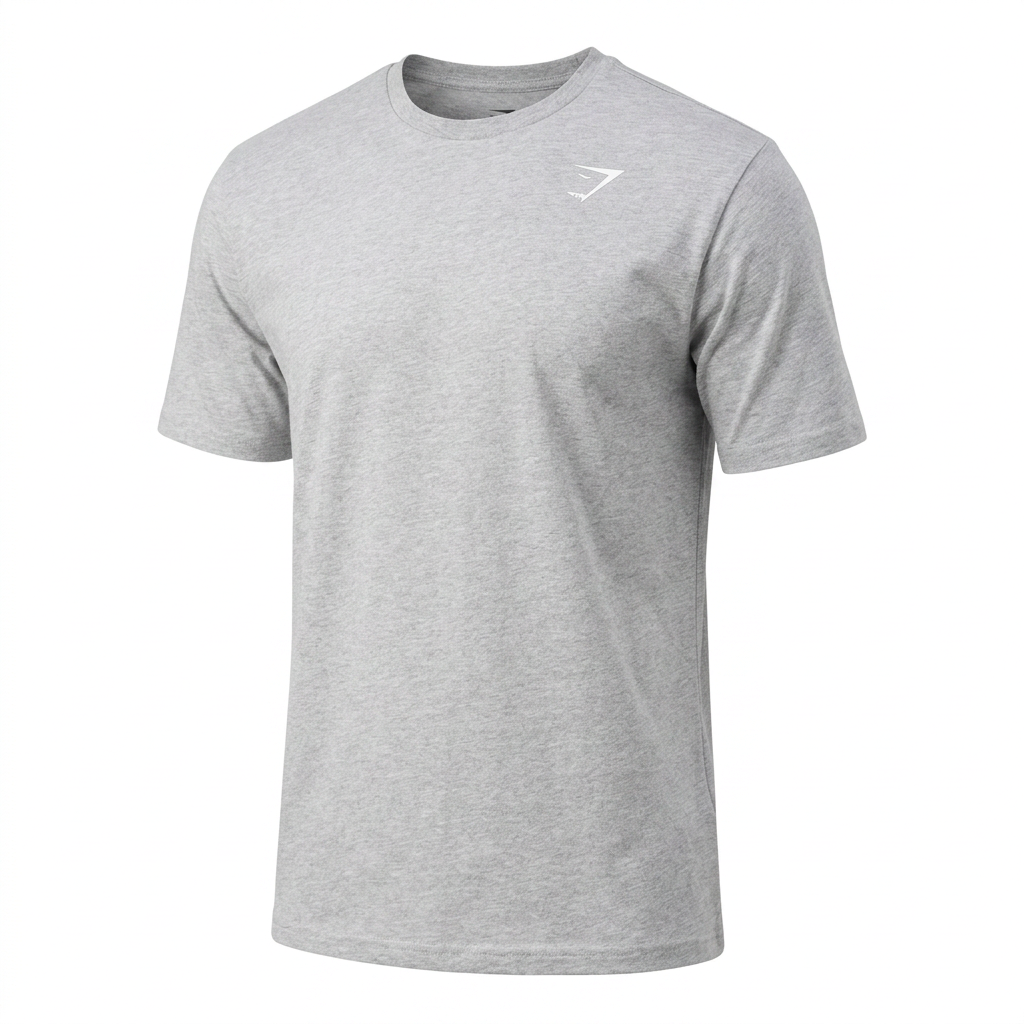 Gymshark Crest T-Shirt Light Grey Marl
