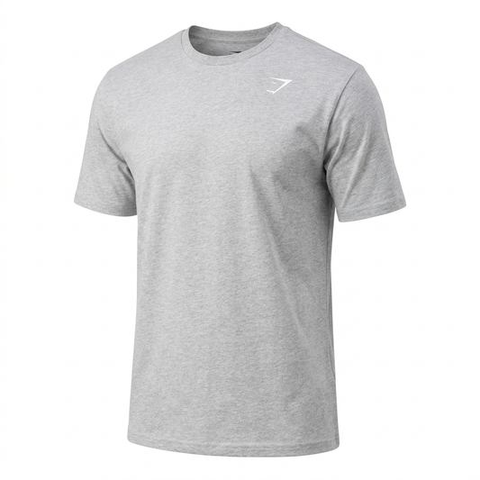 Gymshark Crest T-Shirt Light Grey Marl