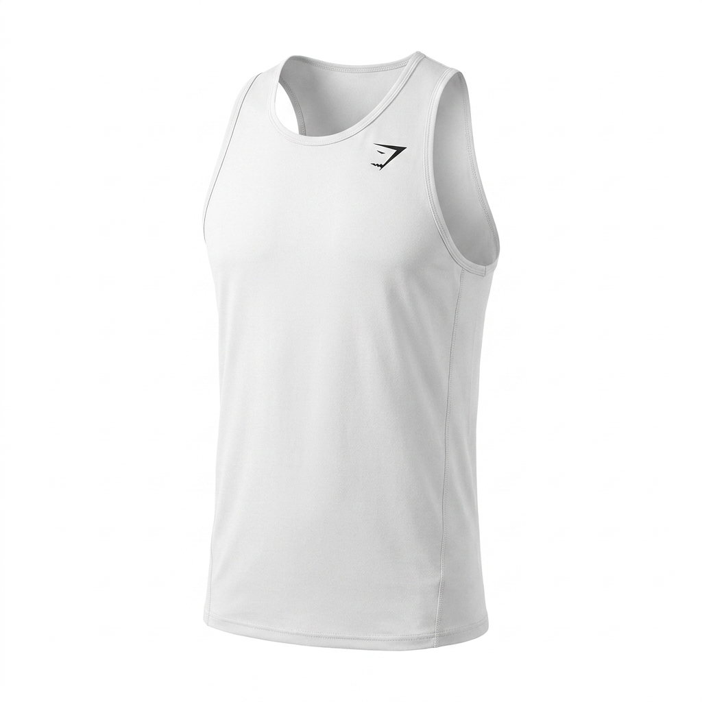 GYMSHARK Critical Tank slim fit white