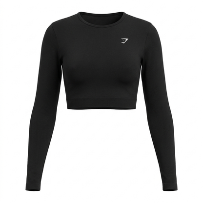 GYMSHARK Everyday Seamless Long Sleeve Crop Top