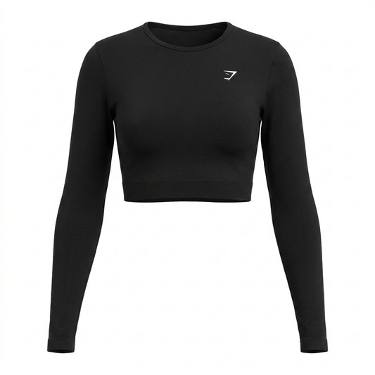 GYMSHARK Everyday Seamless Long Sleeve Crop Top