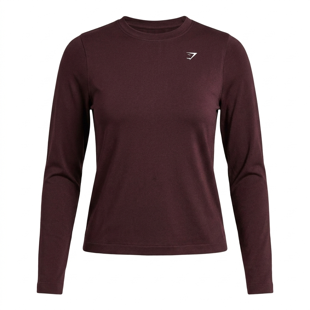 Women's Gymshark Everyday Seamless Long Sleeve Top Cherry Purple