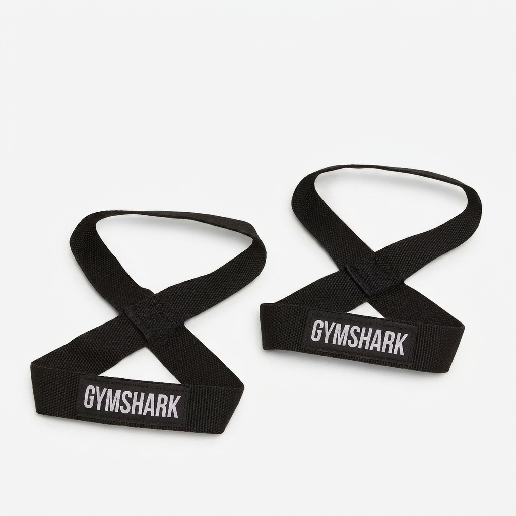 Women's Gymshark Figure 8 Lifting Straps Black
