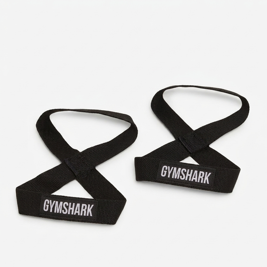 Women's Gymshark Figure 8 Lifting Straps Black