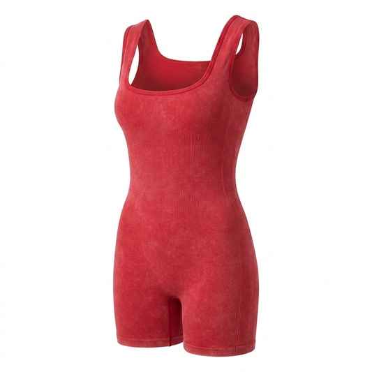 Women's Gymshark Gains Seamless All-In-One Carmine Red