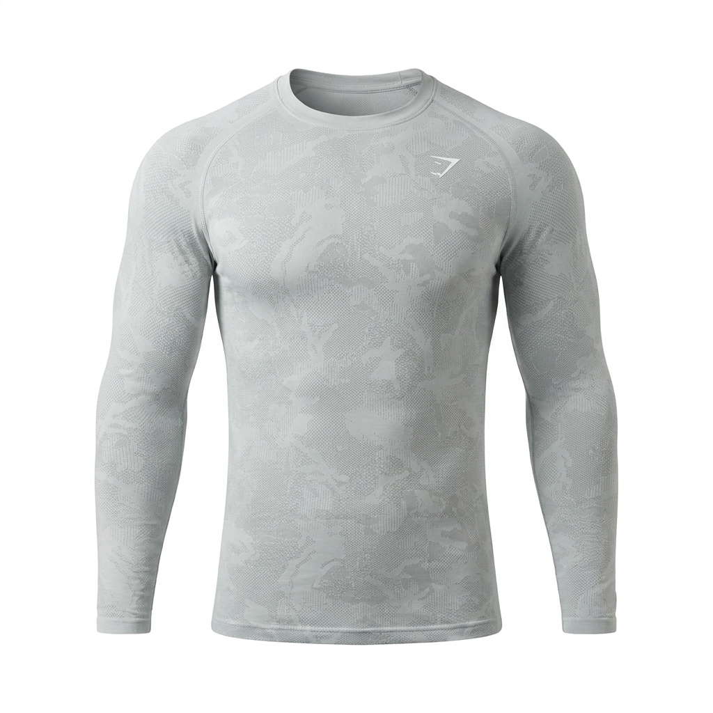 GYMSHARK Geo Seamless Long Sleeve T-Shirt