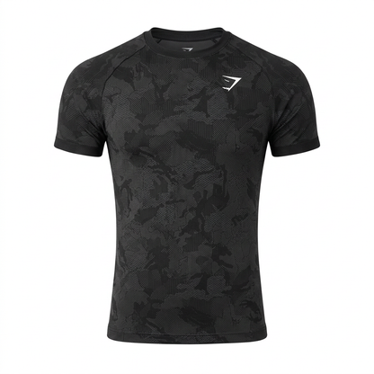 Gymshark Geo Seamless T-Shirt Black