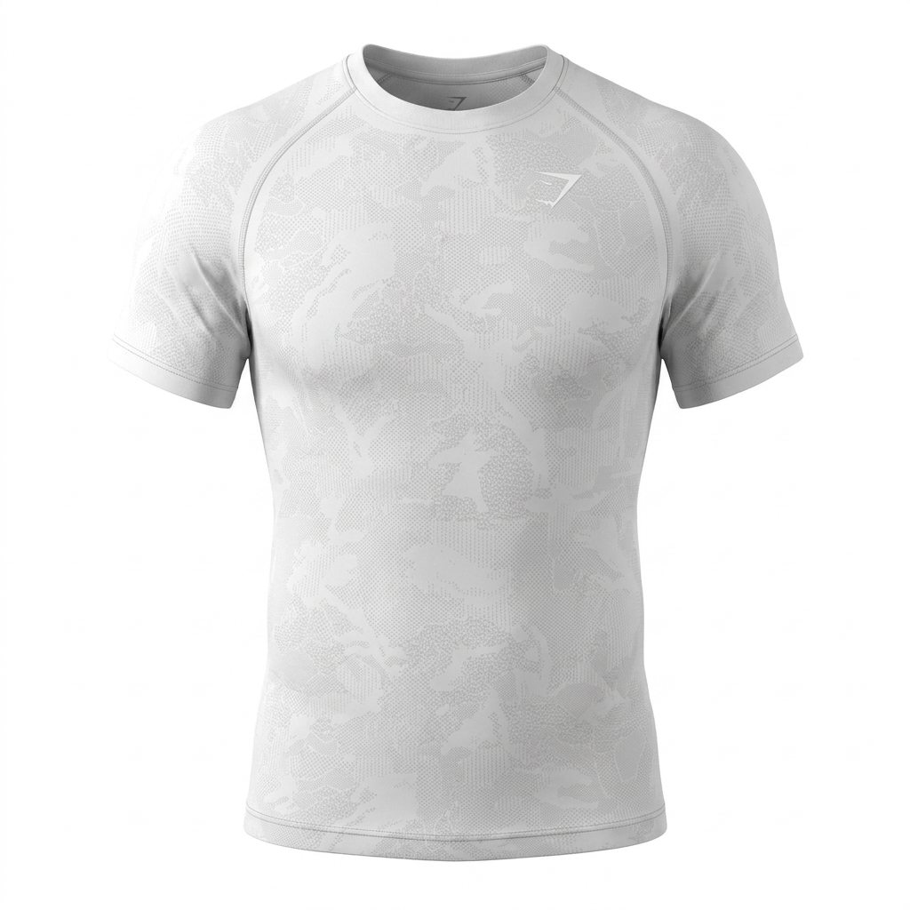 Gymshark Geo Seamless T-Shirt White