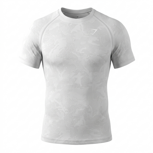 Gymshark Geo Seamless T-Shirt White