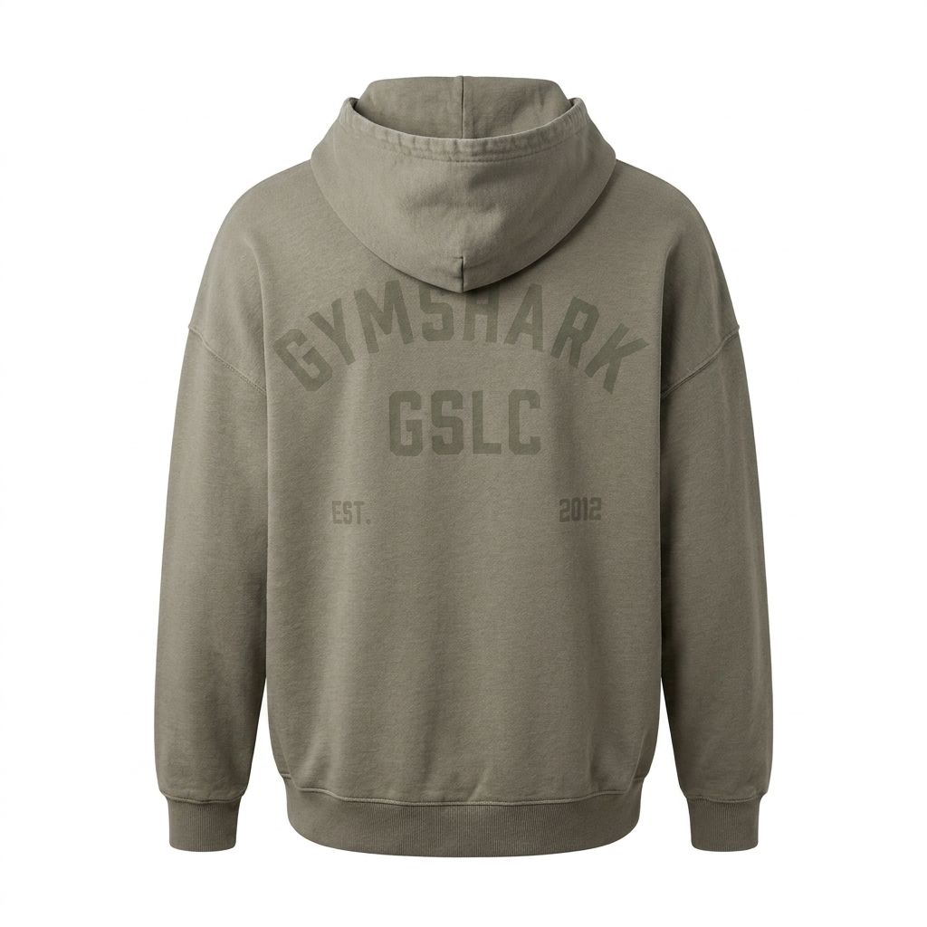 Women's Gymshark Gslc Graphic Oversized Hoodie Linen Brown