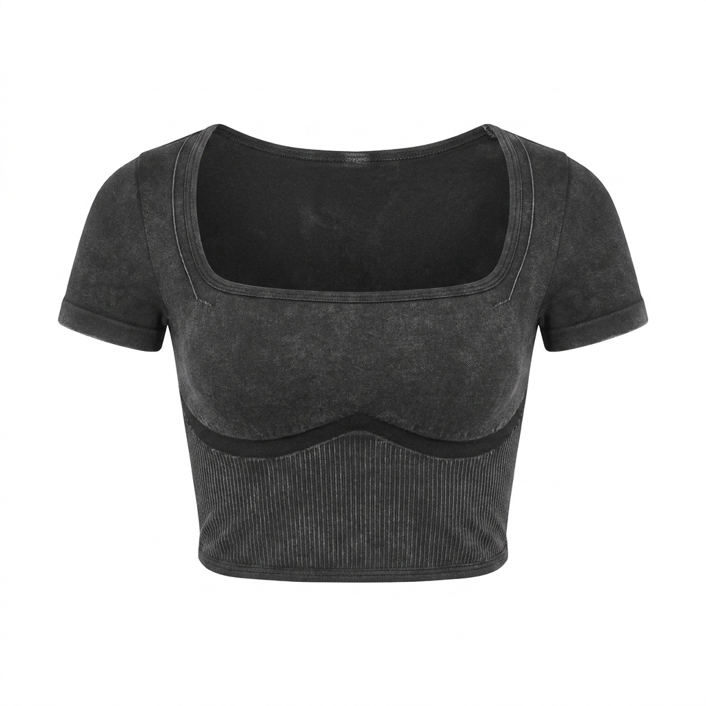 GYMSHARK Gymshark x Bratz Crop Top Black/Wash
