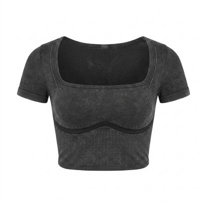 GYMSHARK Gymshark x Bratz Crop Top Black/Wash