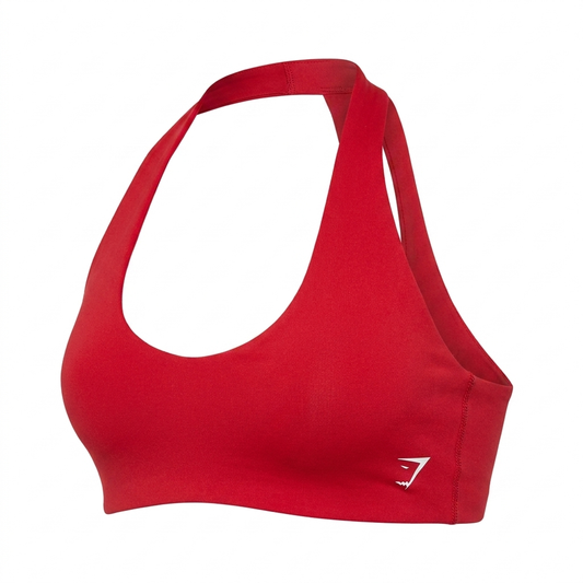 GYMSHARK Halter Bralette Carmine Red