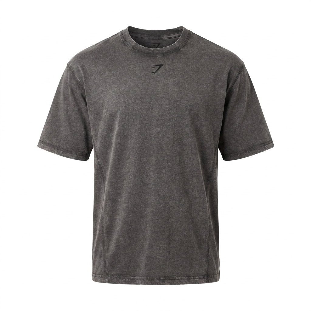 GYMSHARK Heritage Washed T-Shirt Grey